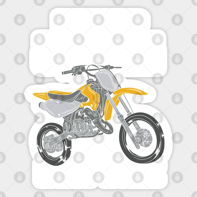 DIRT BIKE: Old Man With A Dirt Bike Sticker by woormle